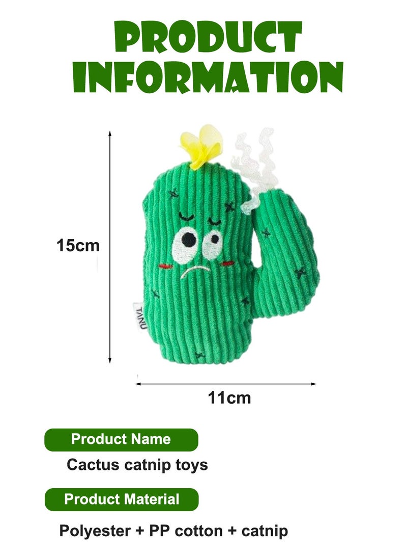 Kidle Cactus Cat Toy Entertainment Chew-Resistant Dog Chew Toy for Kitten - Image 3